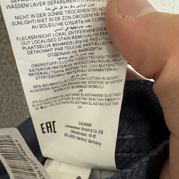 Brax Pants Mens 38x30 Blue Lightweight Cooper Fancy Casual Straight Adult - Picture 11 of 11